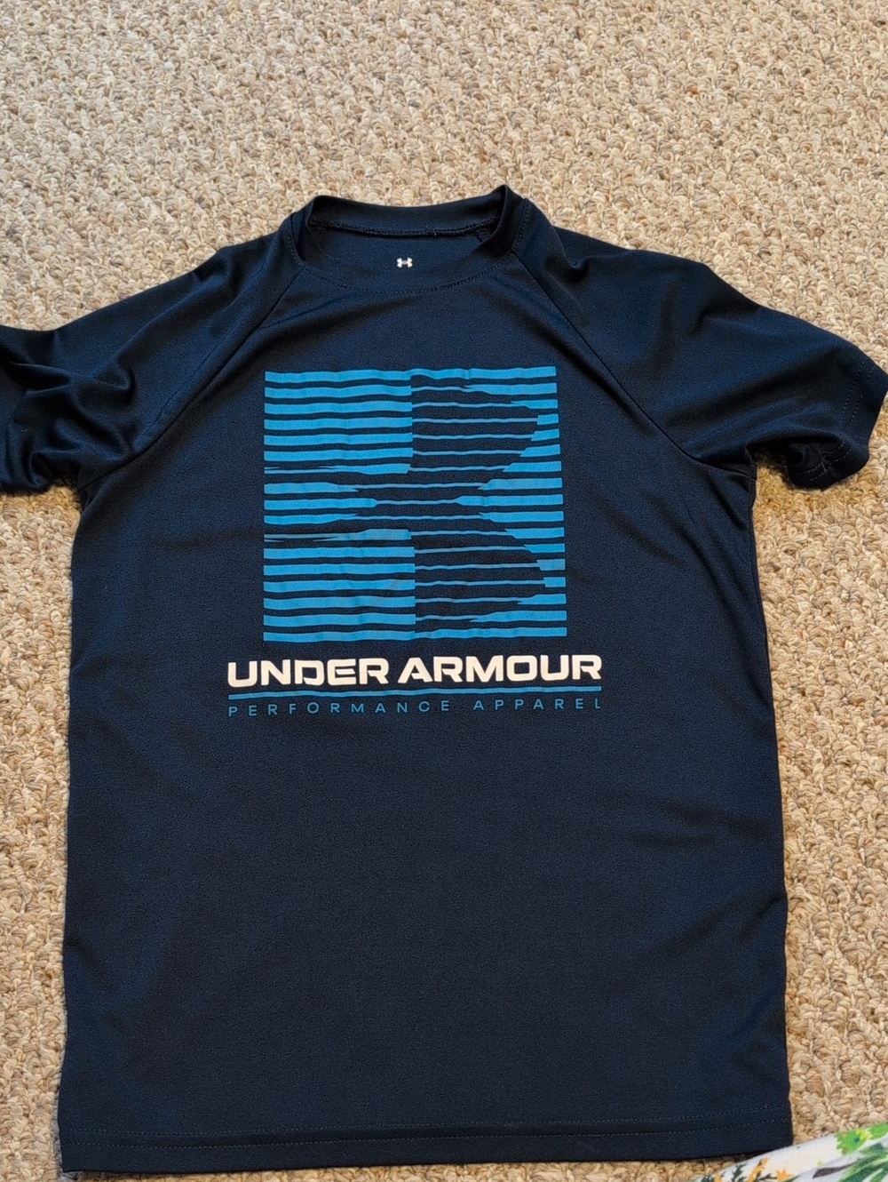 Under Armour Black Short-Sleeve Performance Tee with Blue Graphic
